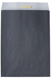Dárkový sáček papírový 32x6x43+6cm A3+, Uni tmavě šedý