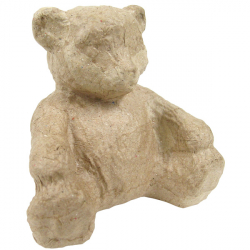 Kartonové zvířátko XS sedící medvěd 8,5x7,5x6,7cm