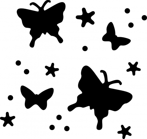 detail Prostorová ozdobná raznice Motýlci, motiv 4cm