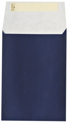 Dárkový sáček papírový 12x16+6cm A6+, Uni modrý