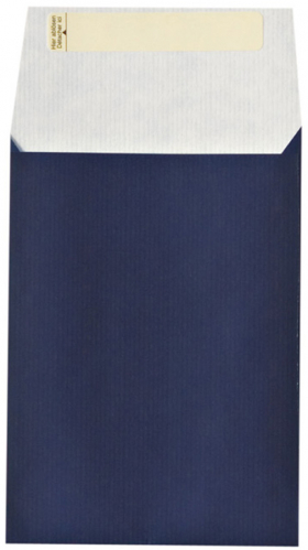 Dárkový sáček papírový 12x16+6cm A6+, Uni modrý