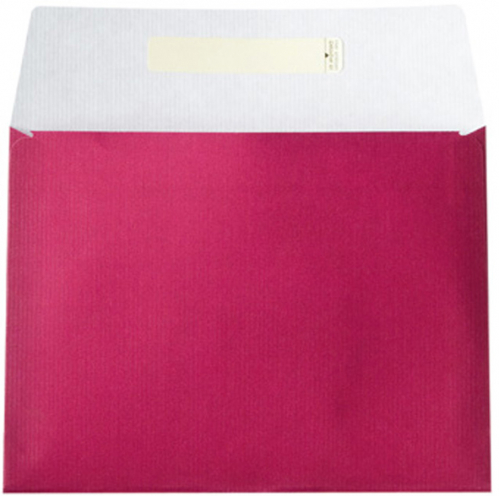 Dárkový sáček papírový 21,7x16+6cm A6+, Uni tmavě červený