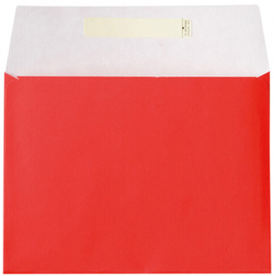 Dárkový sáček papírový 17,5x4x16+6cm A6+, Uni červený