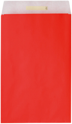 Dárkový sáček papírový 26x5x43+6cm, Uni červený