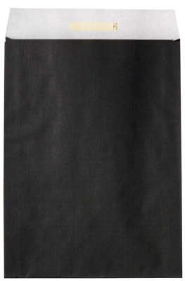 Dárkový sáček papírový 32x6x43+6cm A3+, Uni černý