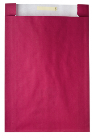 detail Dárkový sáček papírový 36x10x49+6cm A3+, Uni tmavě červený