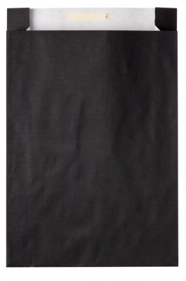 Dárkový sáček papírový 36x10x49+6cm A3+, Uni černý