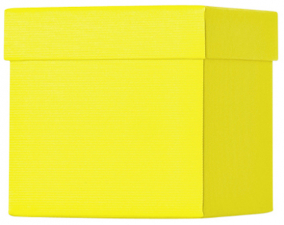 Dárková krabička CUBE 10x10x10cm, One Colour žlutá