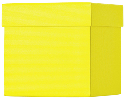 detail Dárková krabička CUBE 10x10x10cm, One Colour žlutá