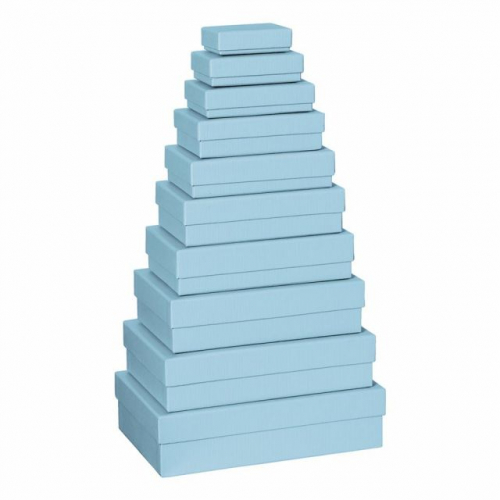 Set dárkových krabic, světle modrá