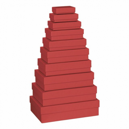 Set dárkových krabic, červená