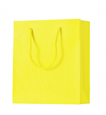Dárková taška 18x8x21cm A5+, One Colour, žlutá