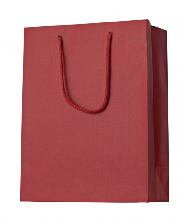 detail Dárková taška 25x13x33cm A4+, One Colour, tmavá červená