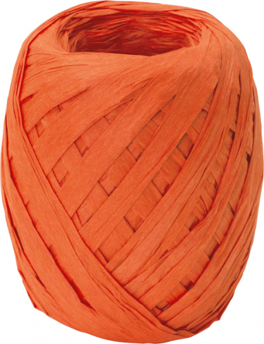 Dárková stuha papírová Raffia 0,7cmx30m, oranžová