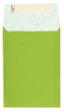 Dárkový sáček papírový 12x16+6cm A6+, Uni světle zelený