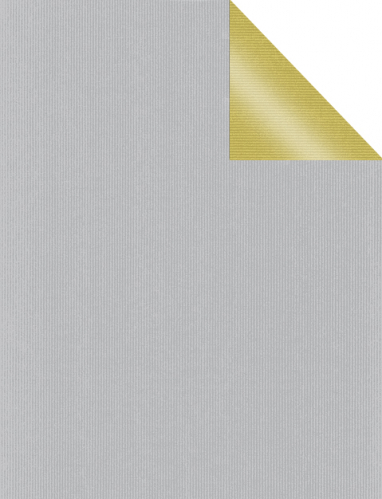 Dárkový papír archy 100x70cm, Uni Reverse stříbrno-zlatý, 25ks