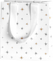 náhled Dárková MINI taštička 12x6x14cm A6+, Hvězdičky třpyt, bílá