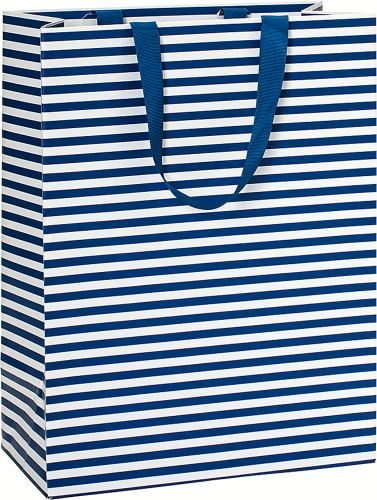 Dárková taška 25x13x33cm A4+, Námořnická, modrá