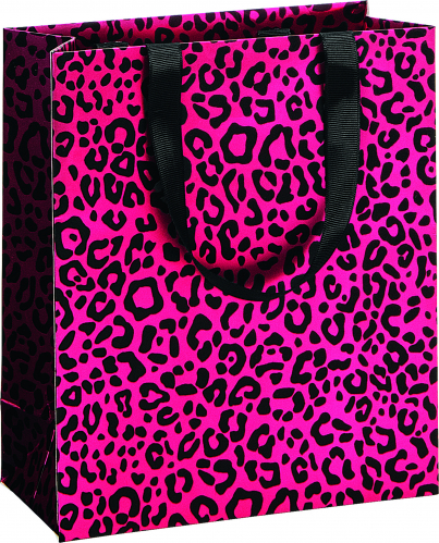 Dárková taška 18x8x21cm A5+, Růžový panter