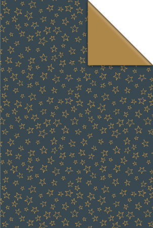 detail Dárkový papír role 70x500cm, Hvězdy-5 motivů