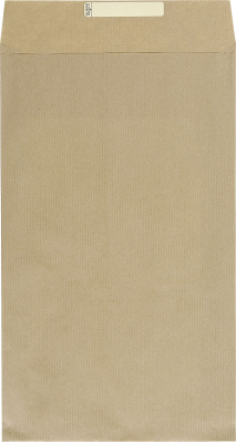 Dárkový sáček papírový 26x5x43+6cm A4+, kraftový hnědý