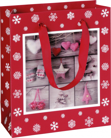 detail Dárková taška 18x8x21cm A5+, Vánoční dekorace