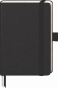 náhled Kvalitní zápisník 9,5x12,8cm, Kompagnon černý, čistý