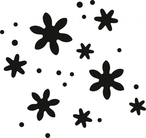 detail Prostorová ozdobná raznice Květiny, motiv 4cm