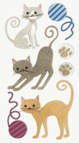 Set ozdobných samolepek, Kočičky
