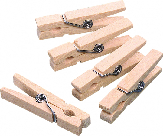 detail Dřevěné kolíčky 4,5x0,7cm, 5ks