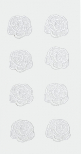 Textilní samolepky 7,5x16,5cm, Růže
