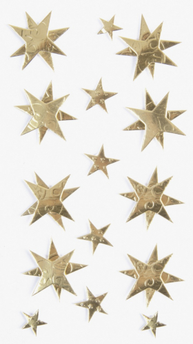 Set ozdobných samolepek - Zlaté hvězdičky