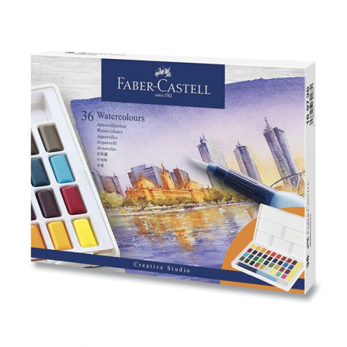 Akvarelové barvy F-C s paletou, 36 ks
