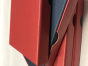 náhled Dárková krabička 16x14x1,5cm, CD červená/šedá
