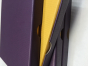 náhled Dárková krabička 16x14x1,5cm, CD fialová/žlutá