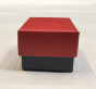 náhled Dárková krabička 6x6x4cm, červená/šedá