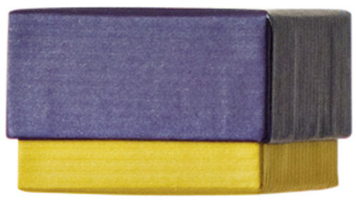 detail Dárková krabička 6x6x4cm, žlutá/fialová