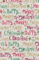 náhled Dárkový papír role 70x200cm, Šťastné a veselé Vánoce