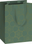 náhled Dárková MINI taštička 10x8x14cm A6+, Grafická hvězda, zelená