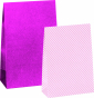 náhled Sada papírových dárkových sáčků 2 motivy A6+, růžová, 6ks