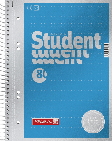 detail Collegeblock Premium Student A5, tečkovaný