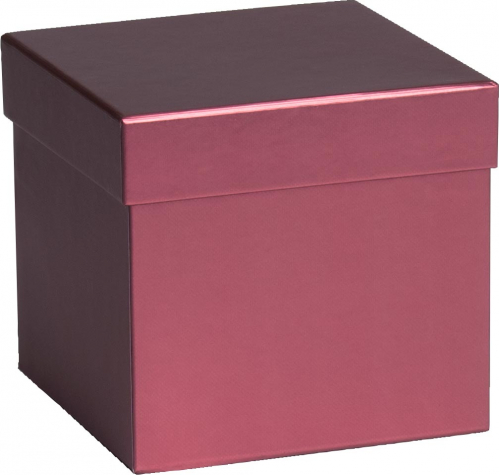 Dárková krabička CUBE 13,5x13,5x12,5cm, Sensual Colour bordó