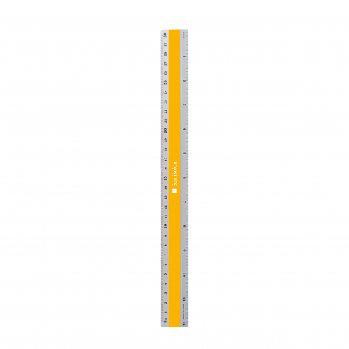 Hliníkové pravítko 30cm, žluté