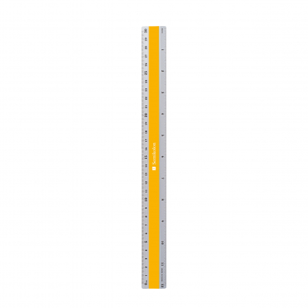 detail Hliníkové pravítko 30cm, žluté