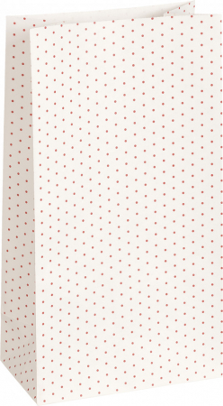 detail Adventní kalendář, set papírových sáčků, červená/bílá puntík