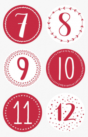 detail Adventní kalendář, set papírových sáčků, červená/bílá puntík