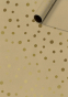 náhled Dárkový papír role 70x200cm, Zlaté puntíky